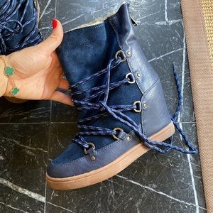 Aldo Blue Platform Sneakers Size US 8